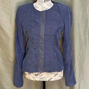 RACHEL Rachel Roy purplish/bluish light jacket w/ floral inside women's size 2